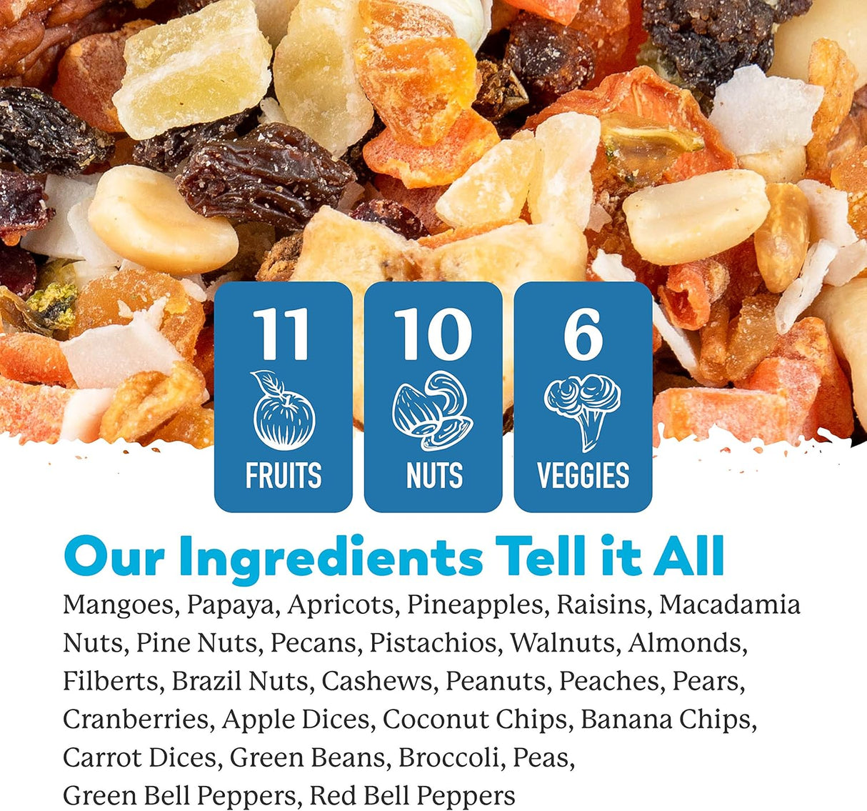 Dr. Harvey's Mezcla de loros exóticos de alimentos naturales