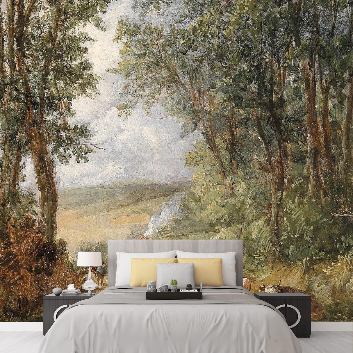 IDEA4WALL Adhesivo mural removible pueblo del bosque