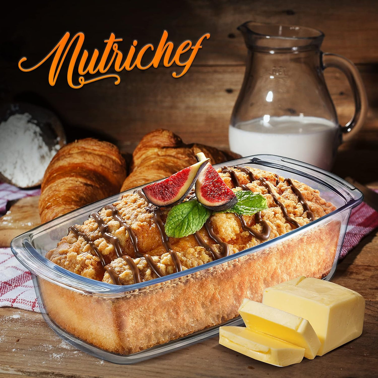 2 juegos de moldes para pan de 62.07 onzas NutriChef