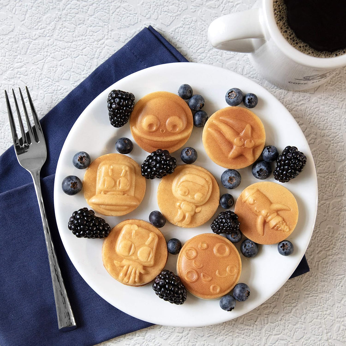 Waffle Maker Espacial - 7 Pancakes Galácticos - Divertido y Rápido