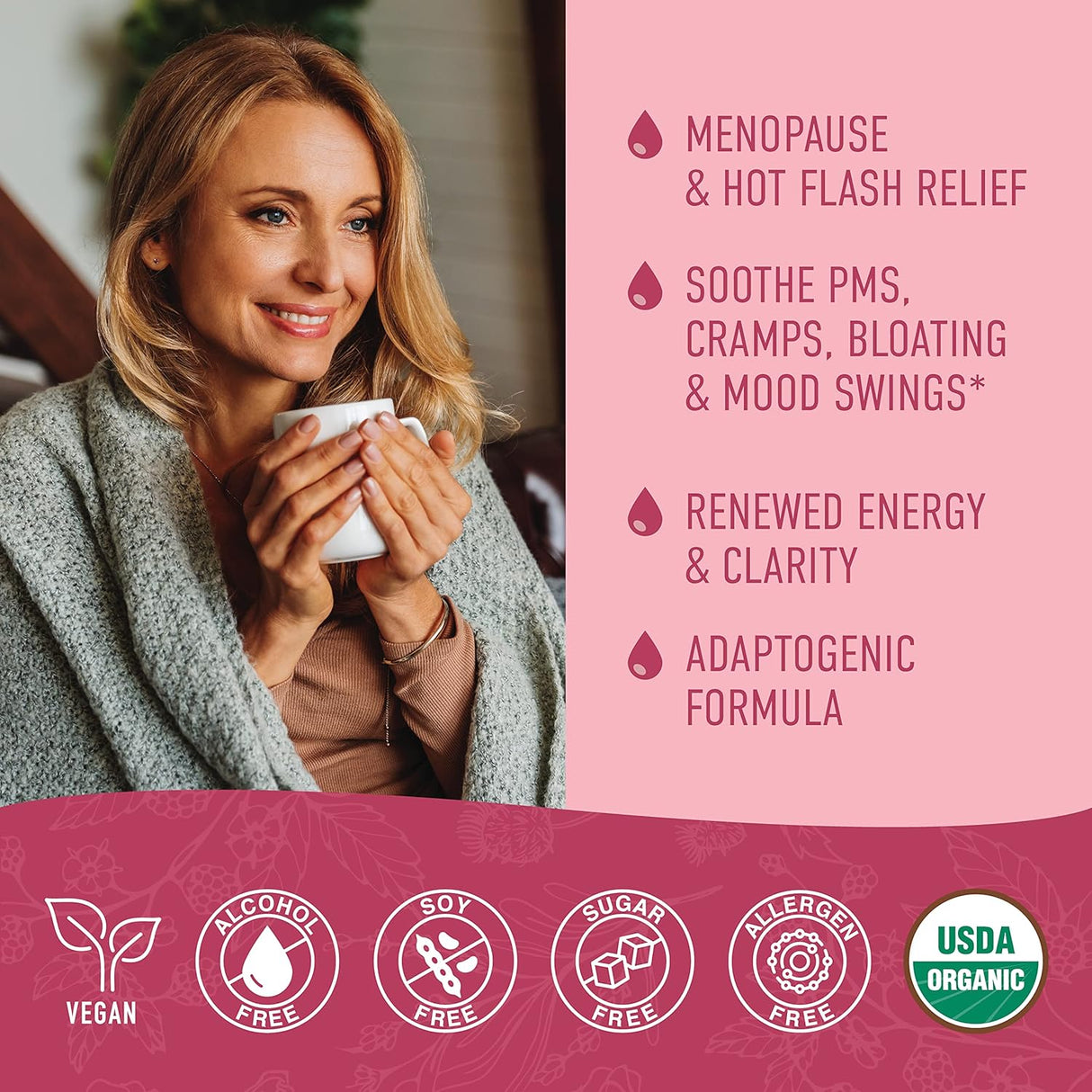 Gotas líquidas de equilibrio hormonal Con ortiga picante