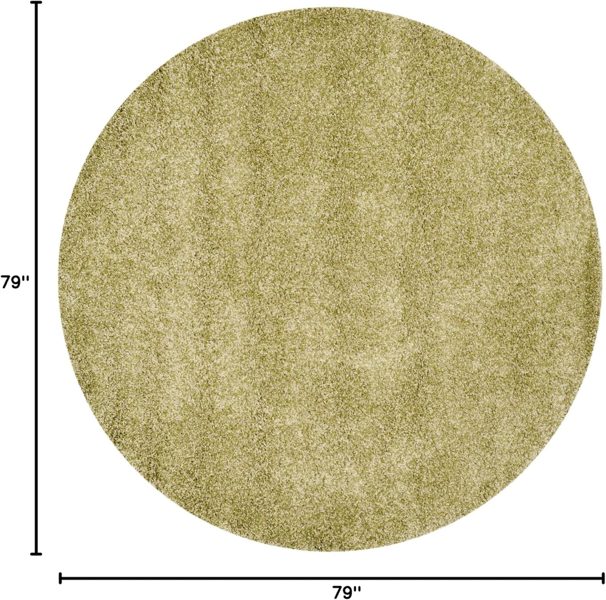 Alfombra redonda de pelo largo, 2 pulgadas de grosor, modelo SG151