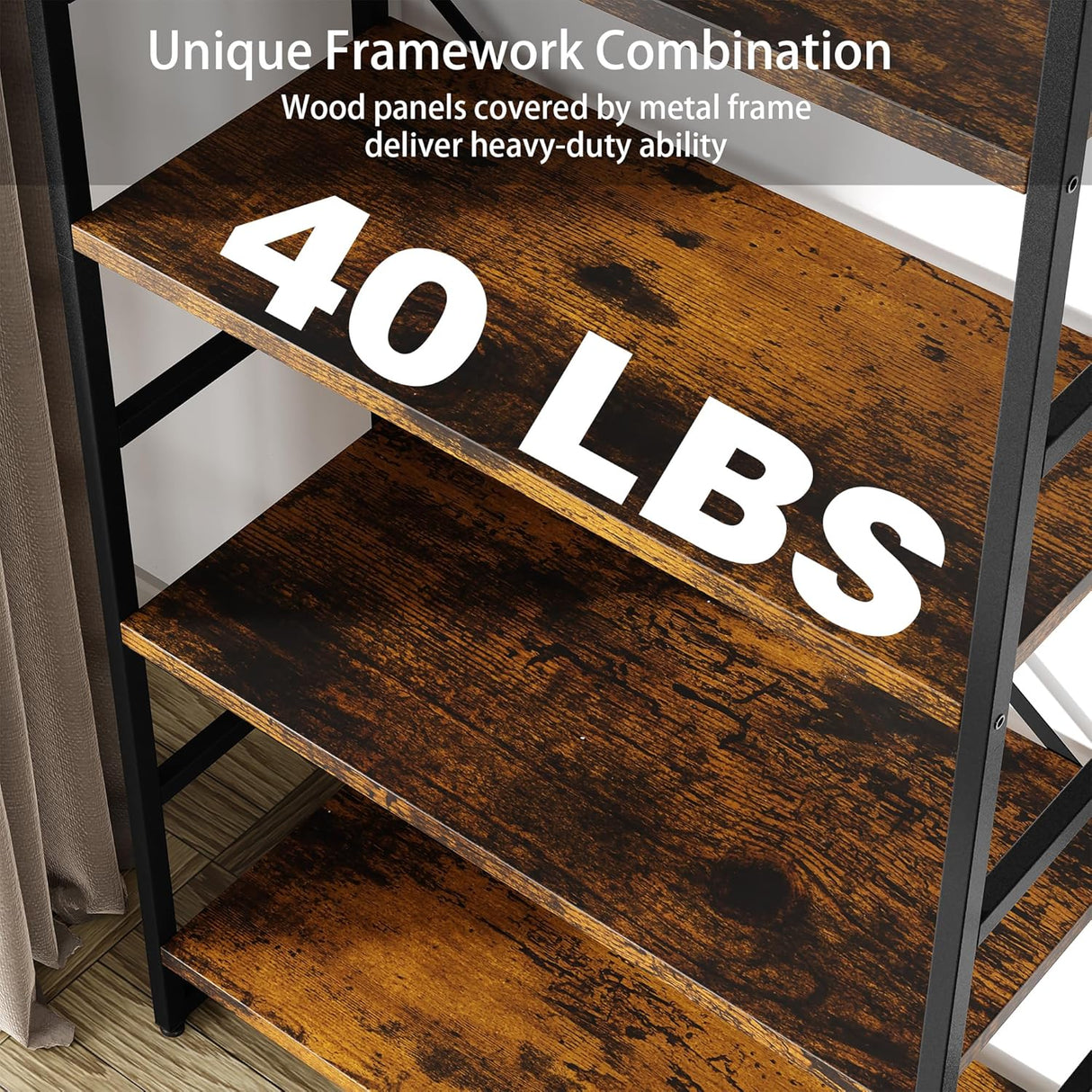 Estantería Shintenchi, 5 niveles, moderna para libros y CDs