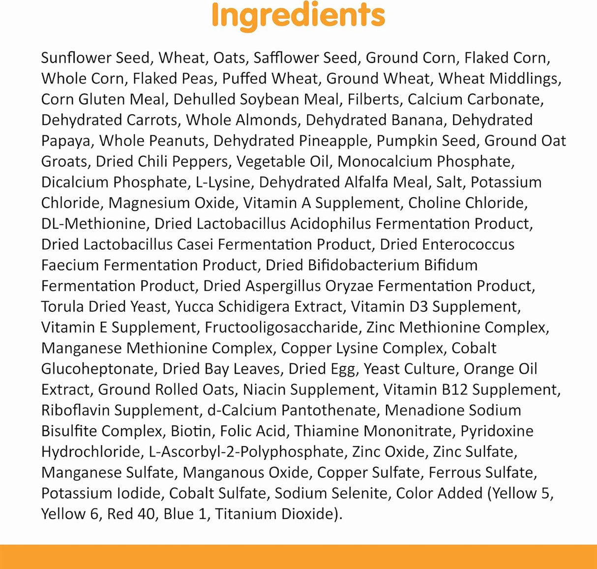 Sunseed Loro Alimento - Fórmula de alta variedad, 4 libras