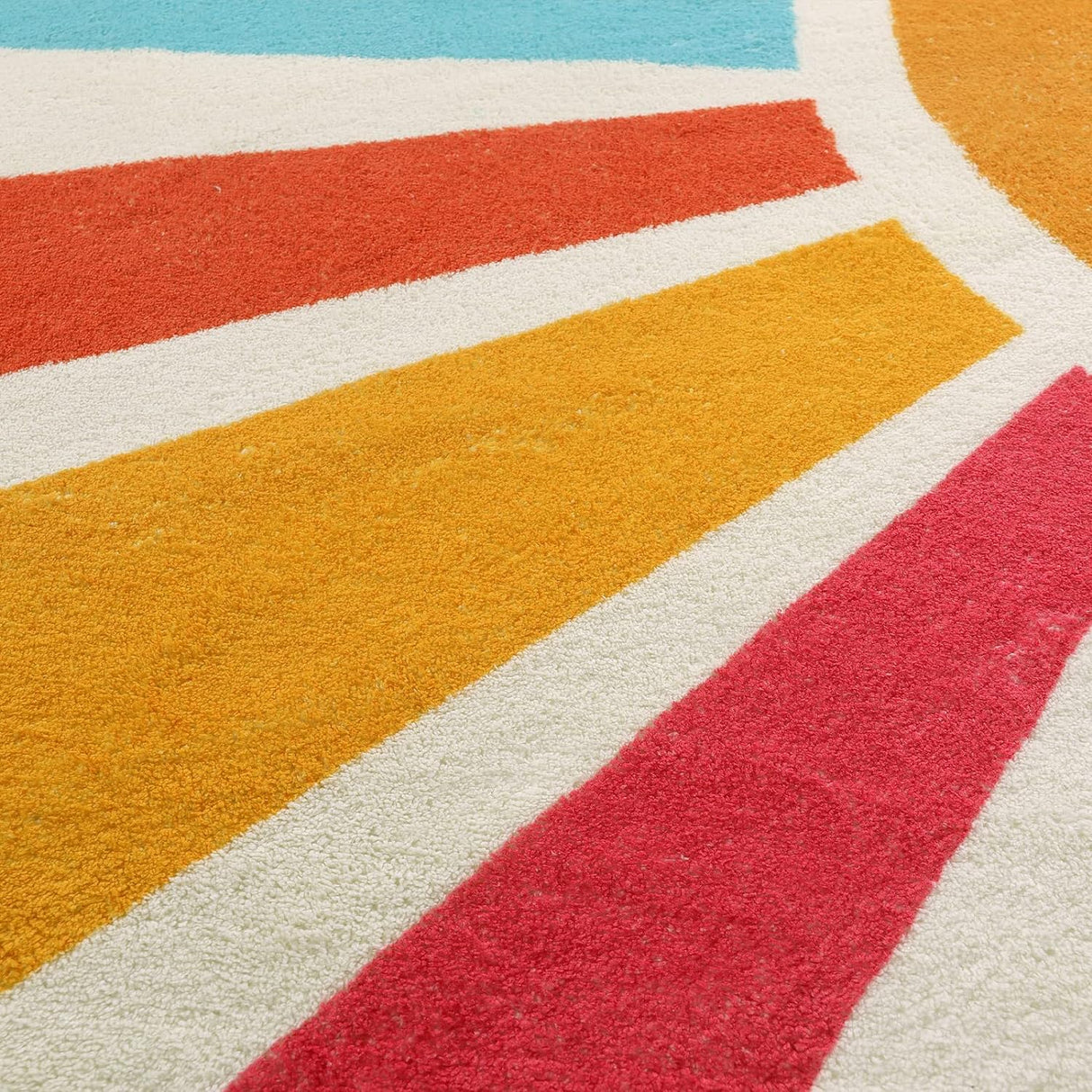 Alfombra redonda pequeña de 4 pies para habitación STARUIA