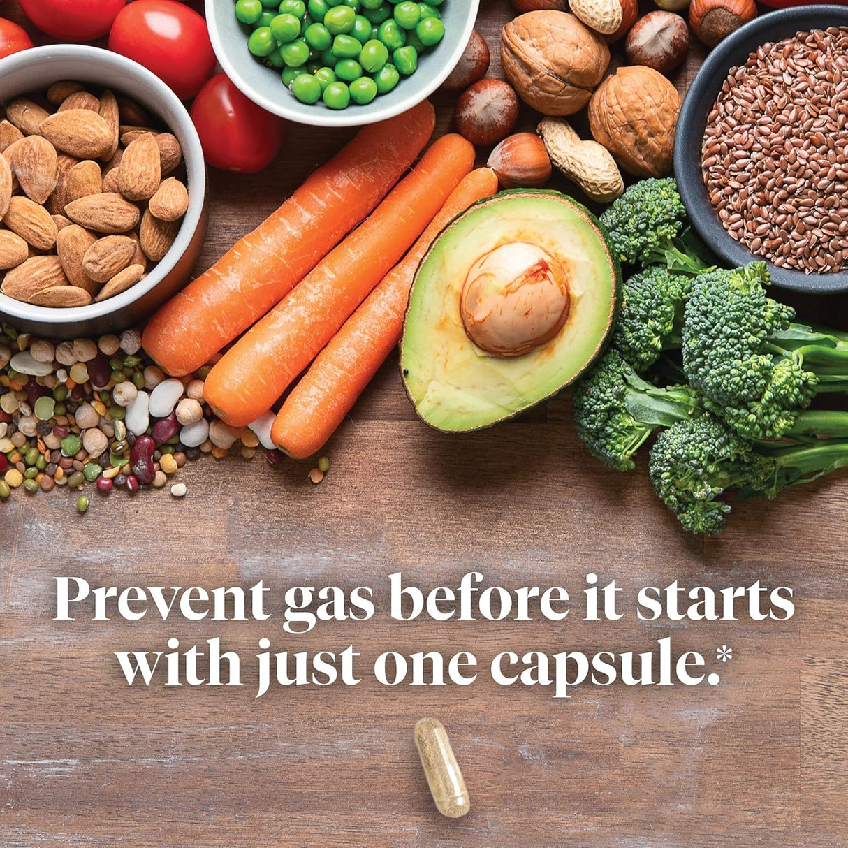 Suplemento enzimas digestivas de acción rápida para gases 30