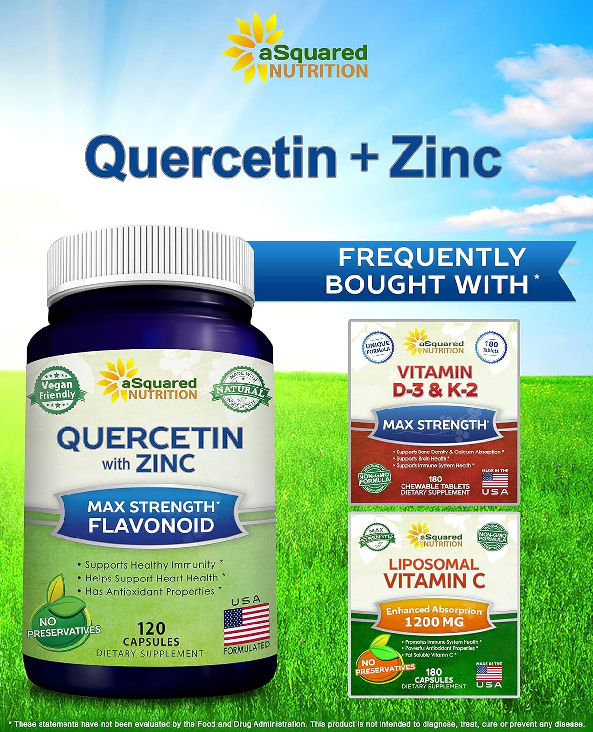 Suplemento Nutrition Quercetina 1000 mg de zinc – 120 cáp