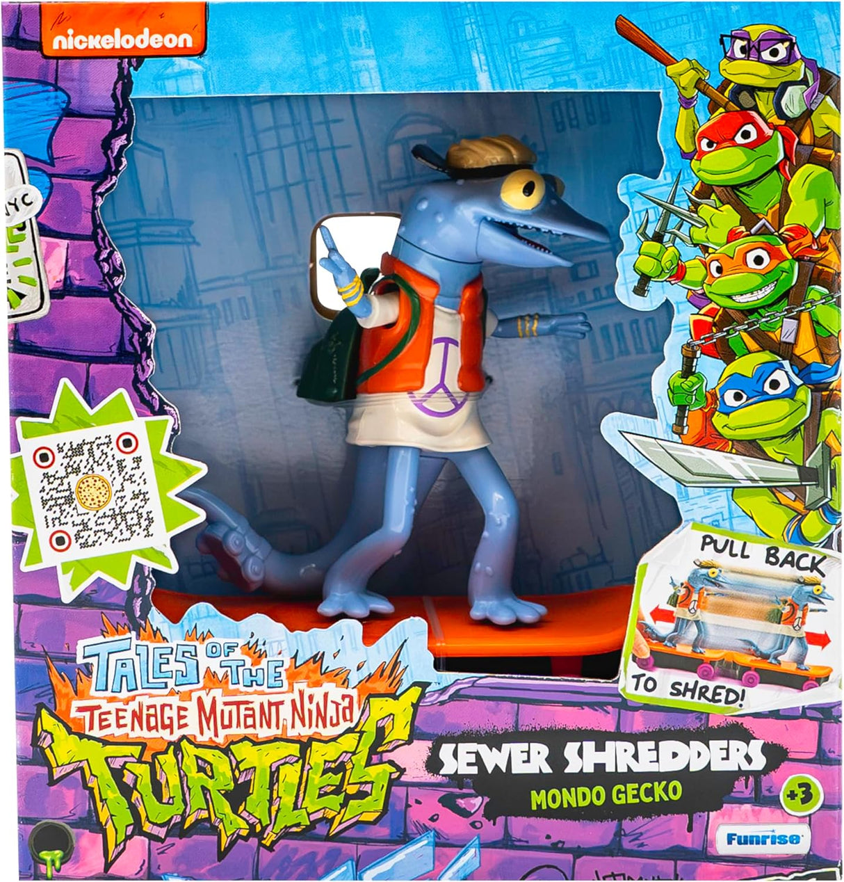 Figura de acción Mondo Gecko TMNT 5 con acción de corte