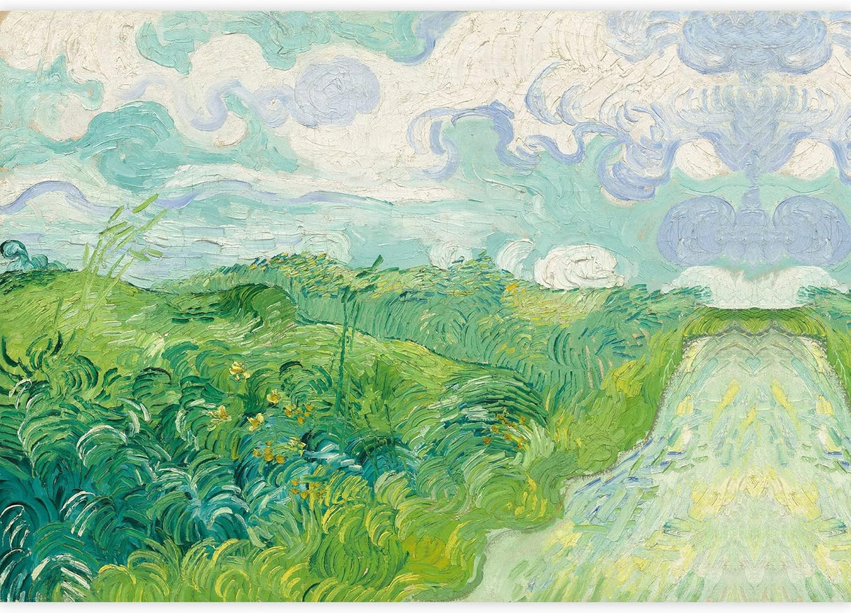 IDEA4WALL Murales de pared para dormitorio, noche estrellada de Van Gogh, pinturas famosas, papel tapiz extraíble grande, calcomanías de pared para despegar y pegar, 100 x 144 pulgadas