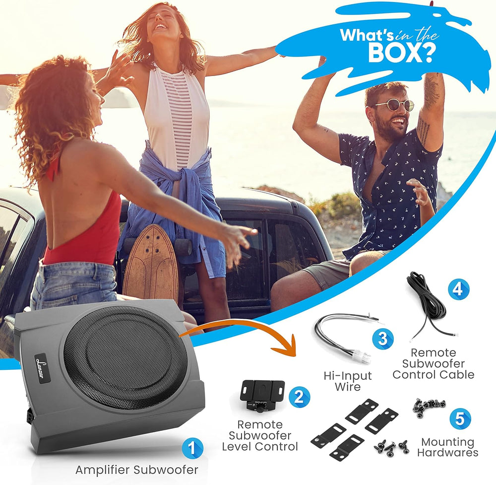 Subwoofer de audio compacto de 900 W LANZAR