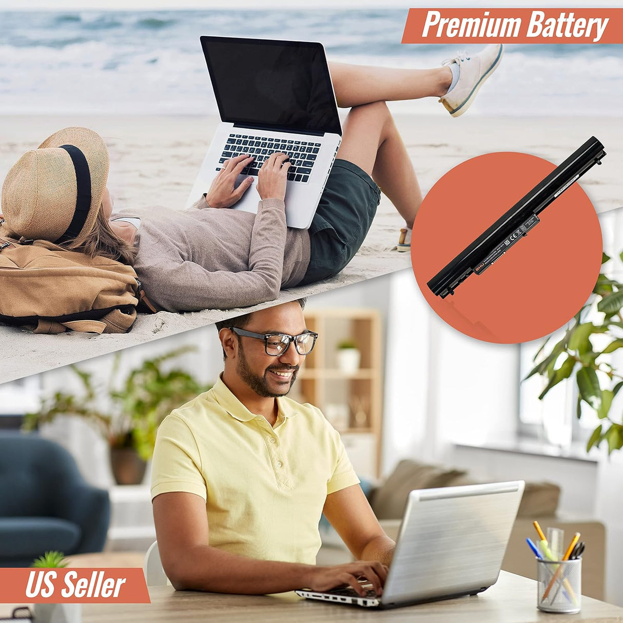 Batería de 38 Wh 2600 mAh para LA04 776622-001 728460-001