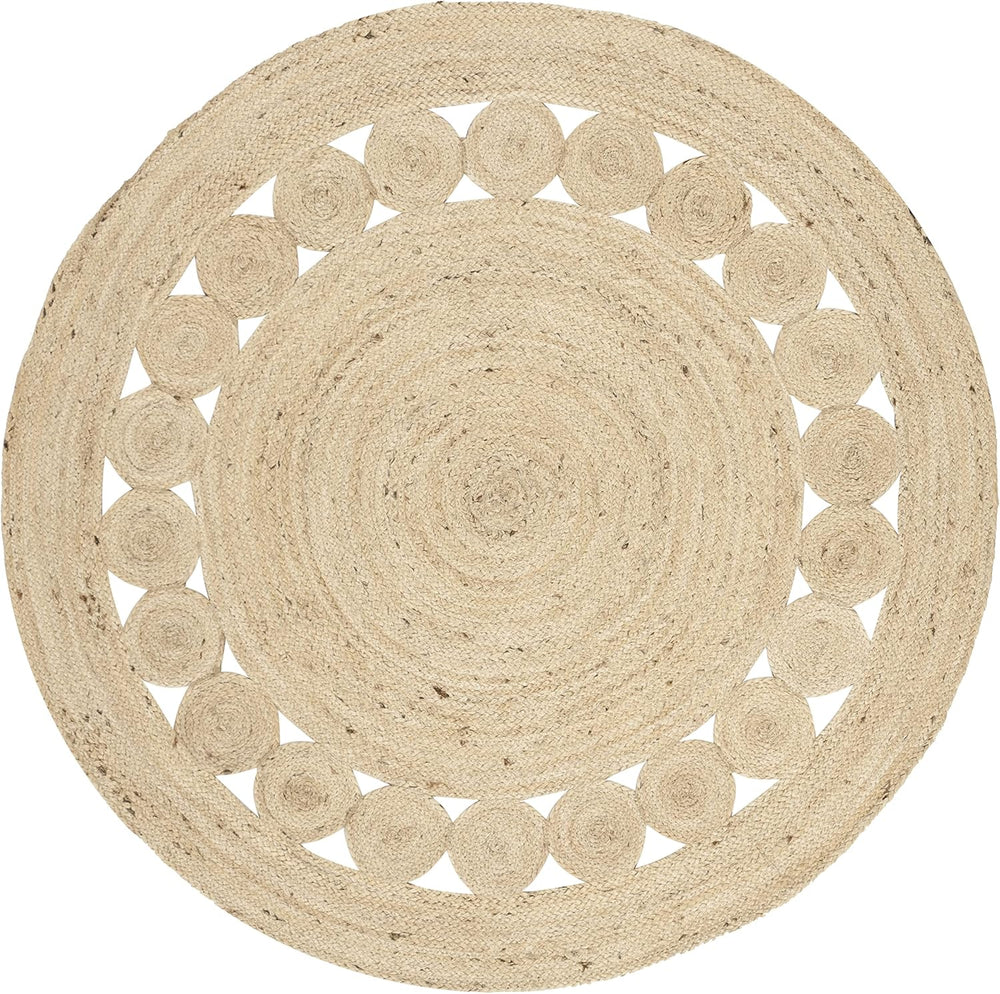 Alfombra Redonda 6'6, SAFAVIEH, Jute, Ideal para Áreas con Tráfico NF364B