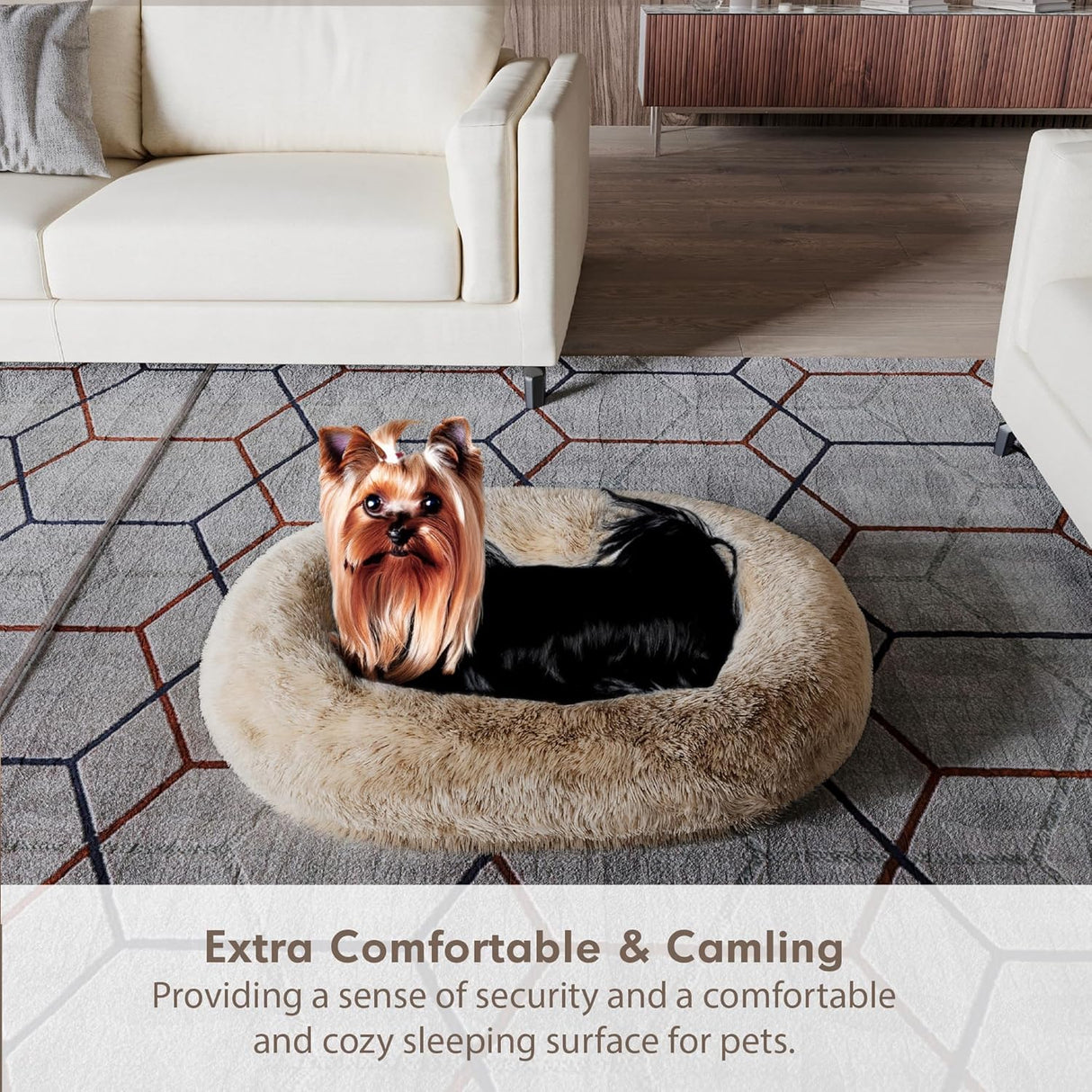 Cama ortopédica para perros XL, anti ansiedad, espuma soporte
