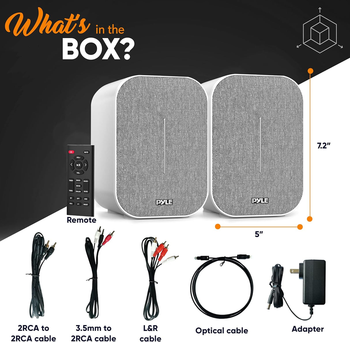 Parlante Portátil blanco PYLE-HOME PBKST33