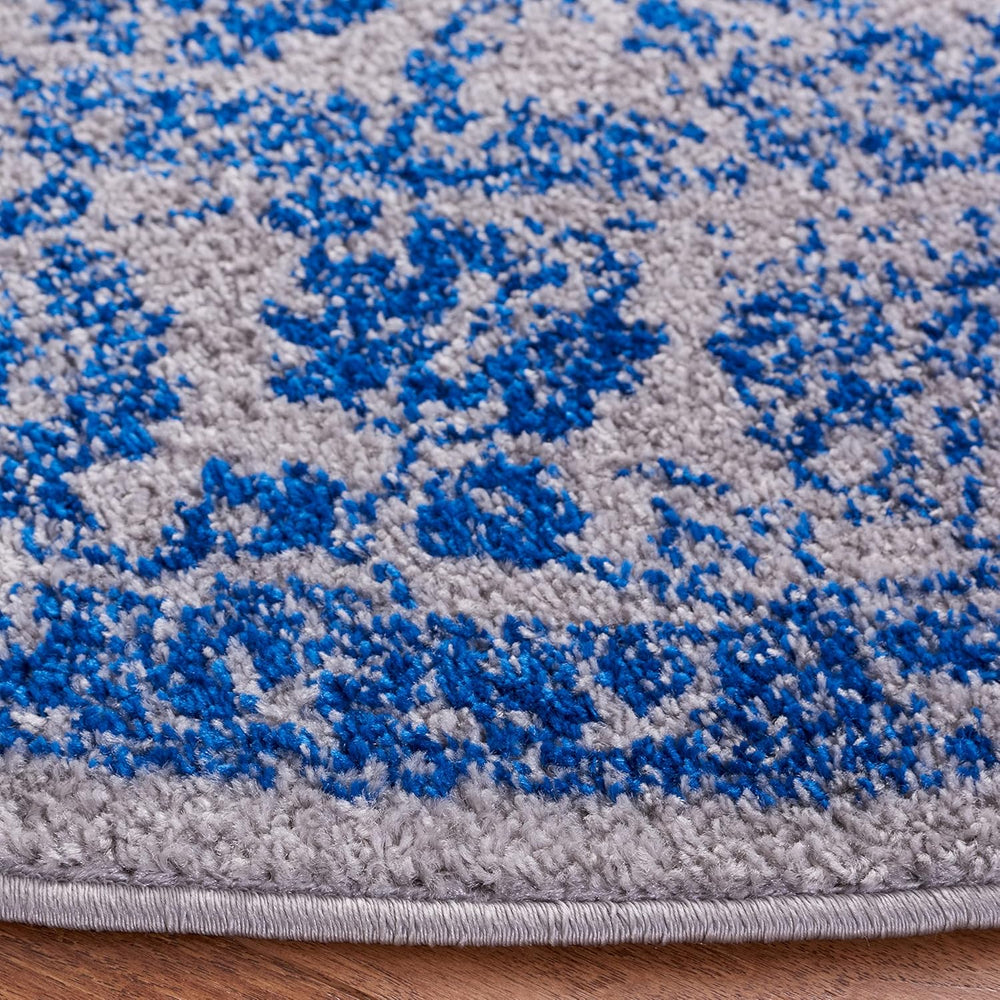 Alfombra Redonda Distressed 4' para Comedor y Sala ADR109A