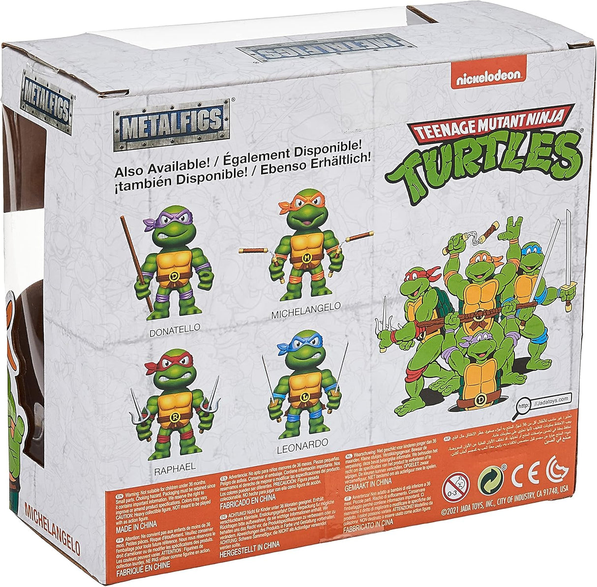 Figuras de Hielo TMNT Michelangelo 4” De Acero Die-cast