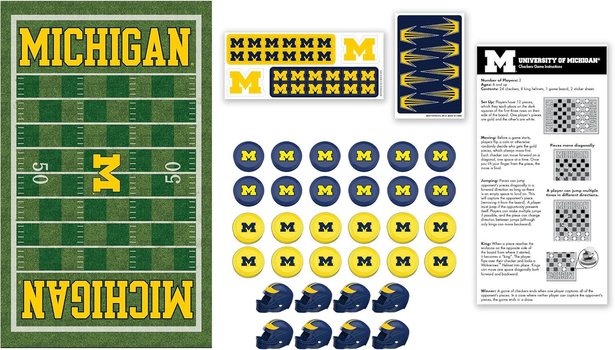 Juego de Damas NCAA - MasterPieces - Michigan Wolverines - Oficial