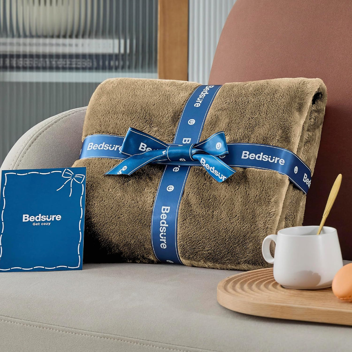 Manta Fleece Bedsure, Ligera, Suave y Cómoda, Tamaño Throw