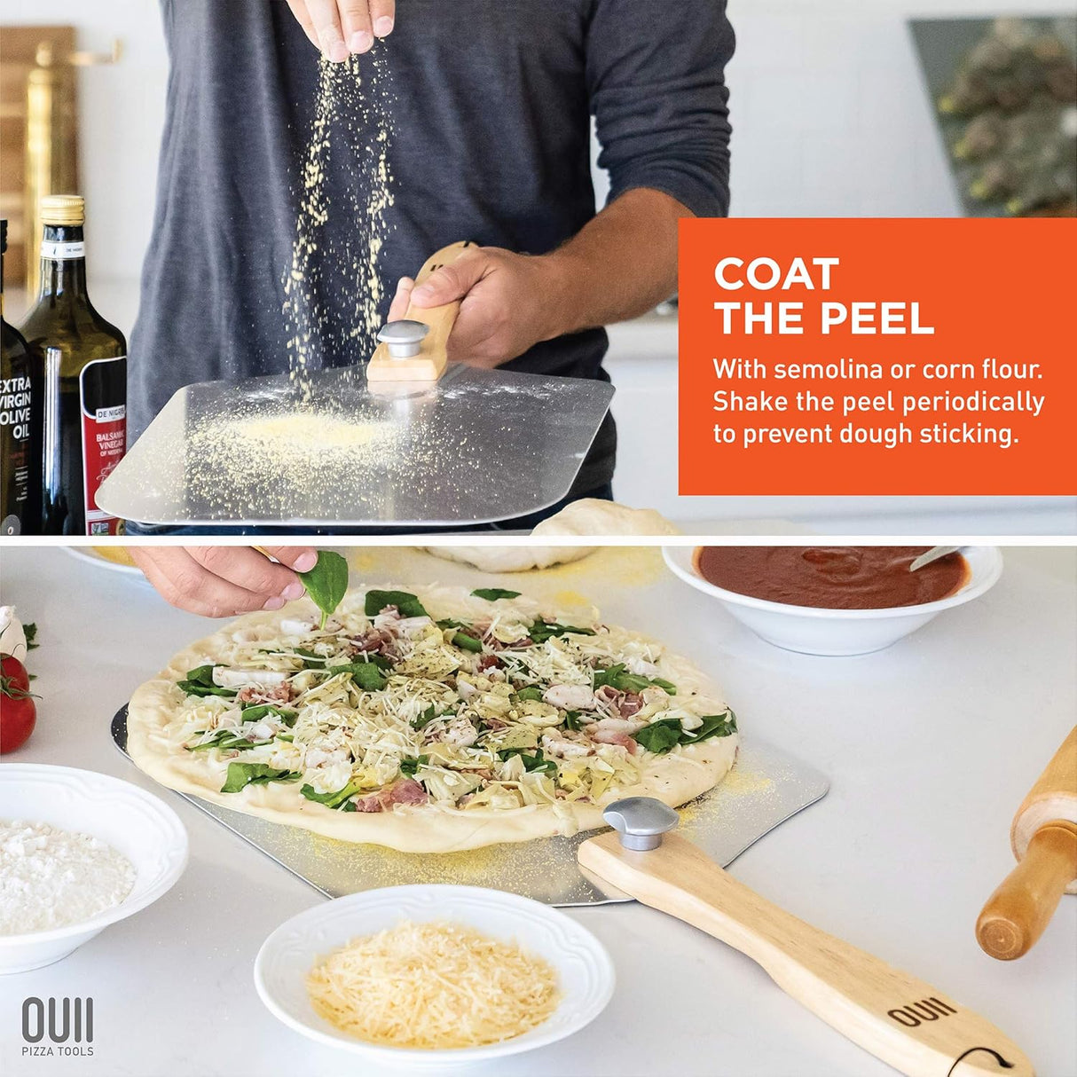 Pala de Pizza con Cortador - 12x14 Metal, Ooni, Blackstone