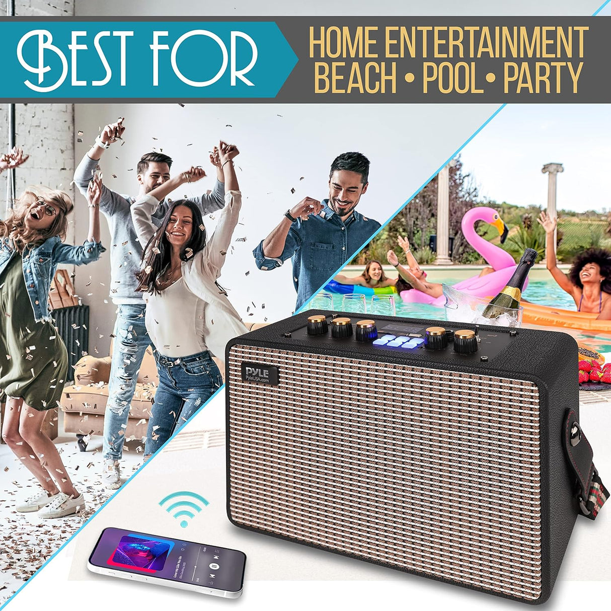 Altavoz Bluetooth vintage –PYLE-PRO PG680A