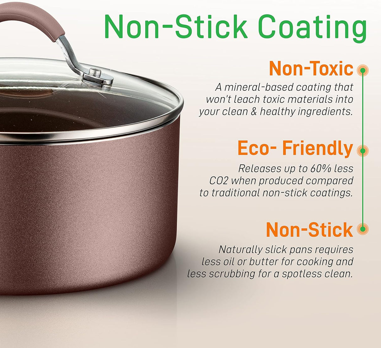 Juegos de Ollas de cocina de calidad NUTRICHEF NCCW20SBR.5