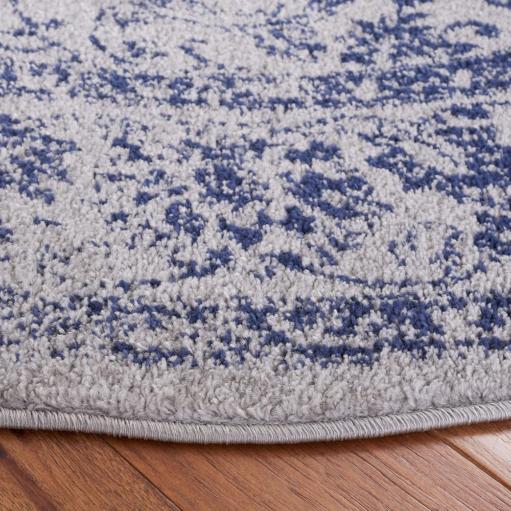 Alfombra redonda oriental desgastada ADR109P para sala y entrada