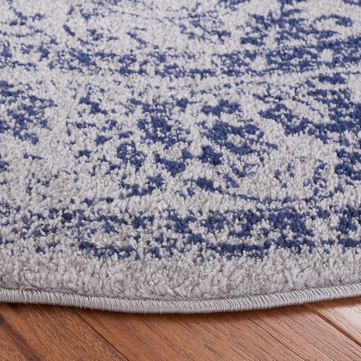 Alfombra redonda oriental desgastada ADR109P para sala y entrada