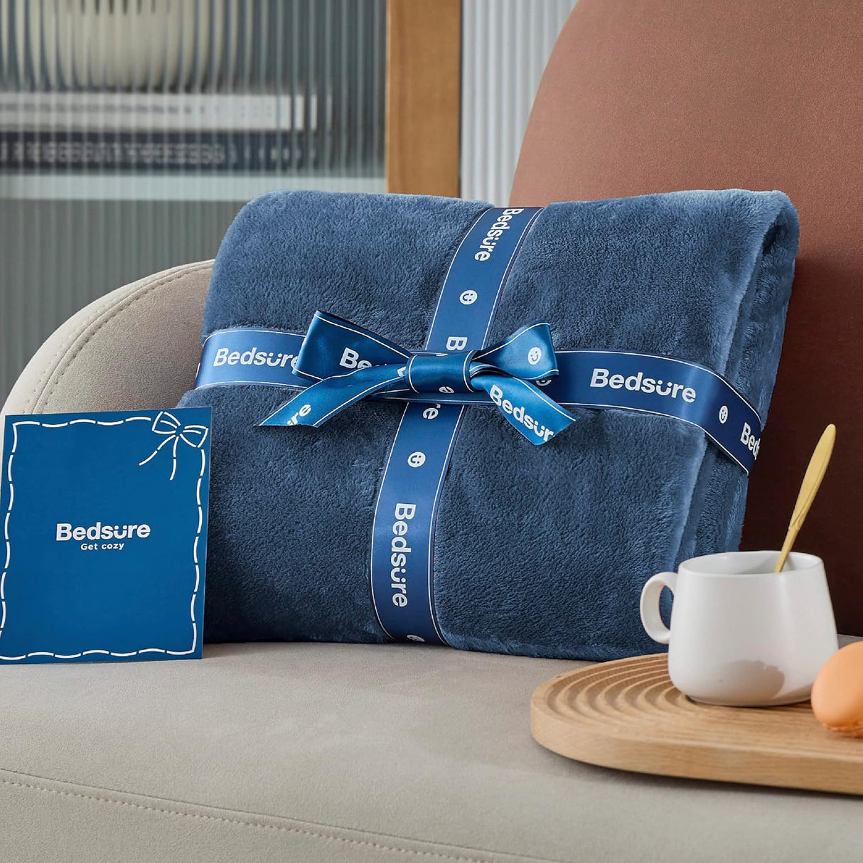 Manta de microfibra Bedsure - Suave y ligera para sofá y viaje