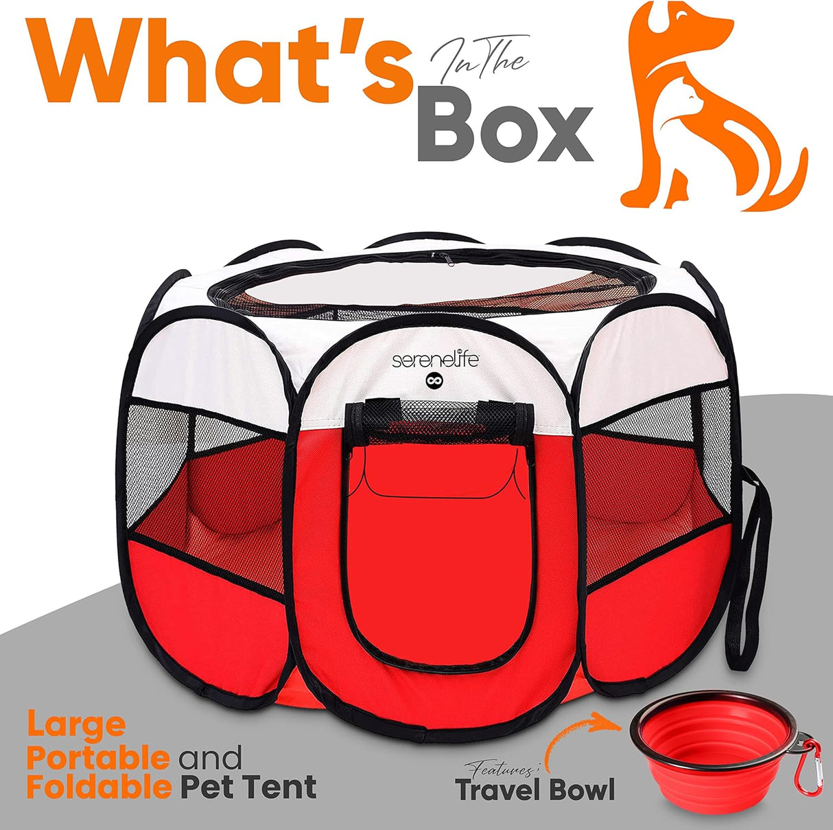 Casa para Perros plegable portátil SERENELIFE SLPTSR107