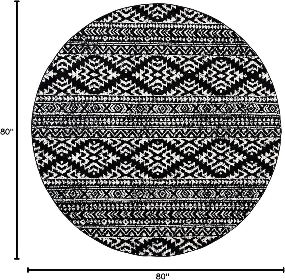 Alfombra redonda tribal boho 6'7 modelo TUL272Z