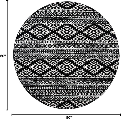 Alfombra redonda tribal boho 6'7 modelo TUL272Z