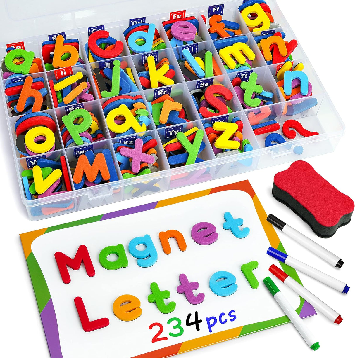 Letras Magnéticas Coogam 234 Pzs, Foam ABC, Juego Educativo