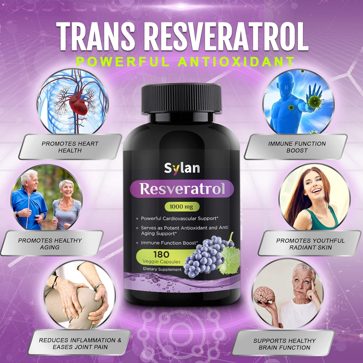 Suplementos Alimenticios Resveratrol cápsulas suplemento