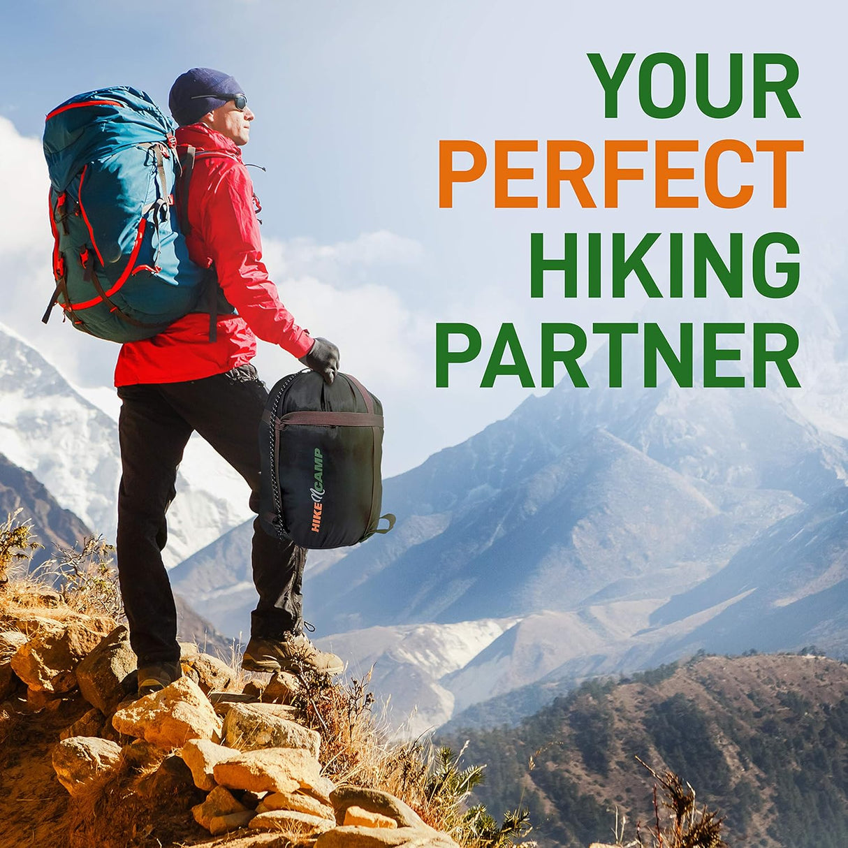 Saco de dormir doble SereneLife, impermeable y ligero, 5-10°F