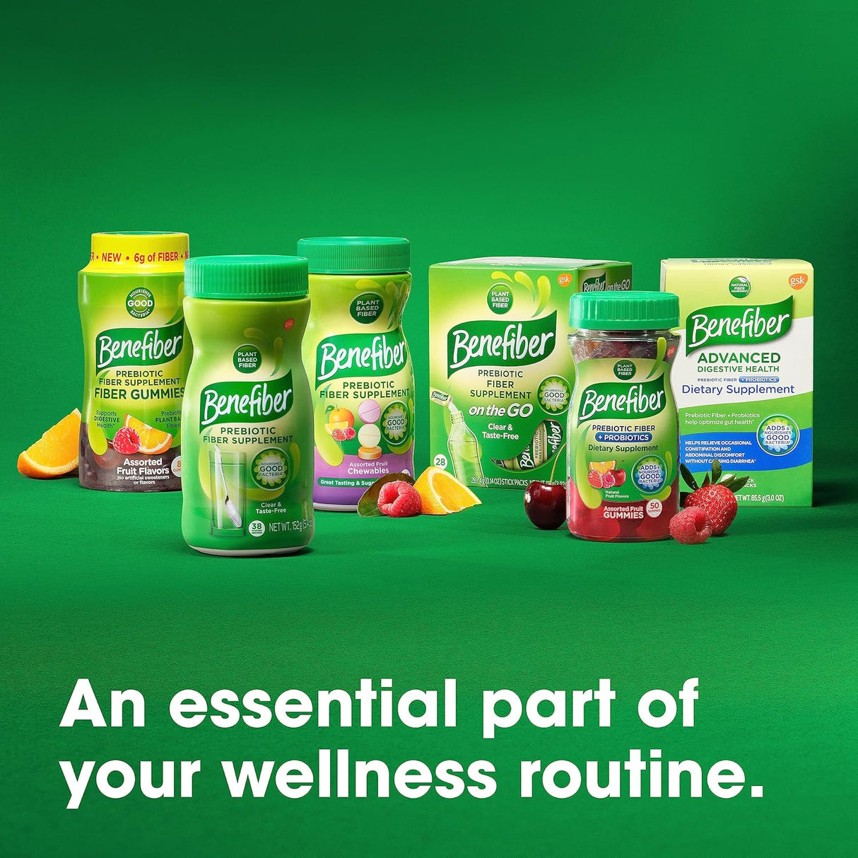 Suplemento de fibra prebiótica para la salud estomacal