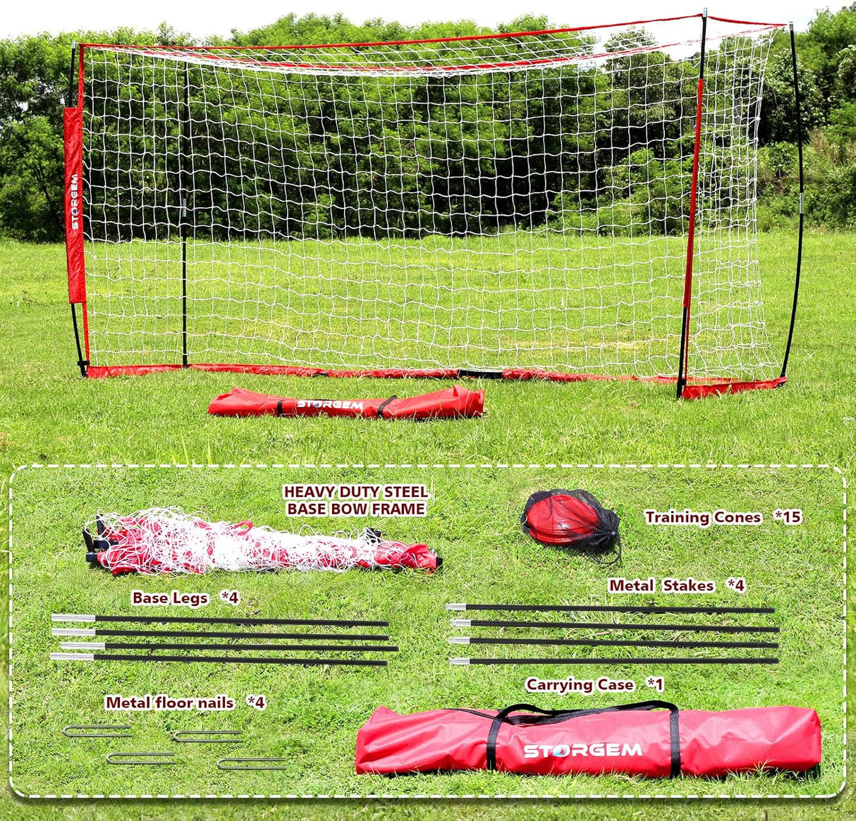 Porteria de futbol portatil plegable, fácil de llevar