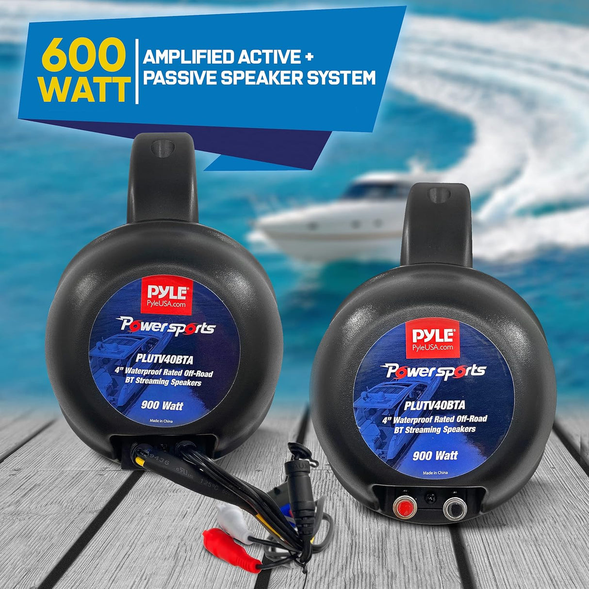 Parlantes con Bluetooth todoterreno PYLE PLUTV40BTA