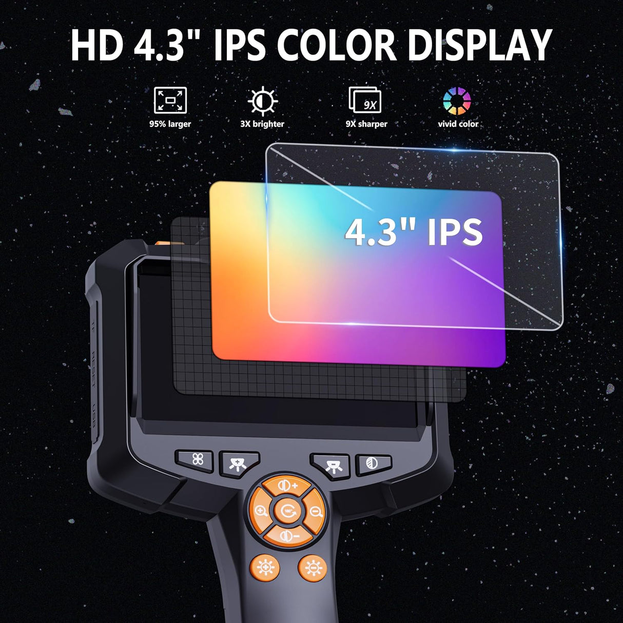 Camara endoscopio con luz LED