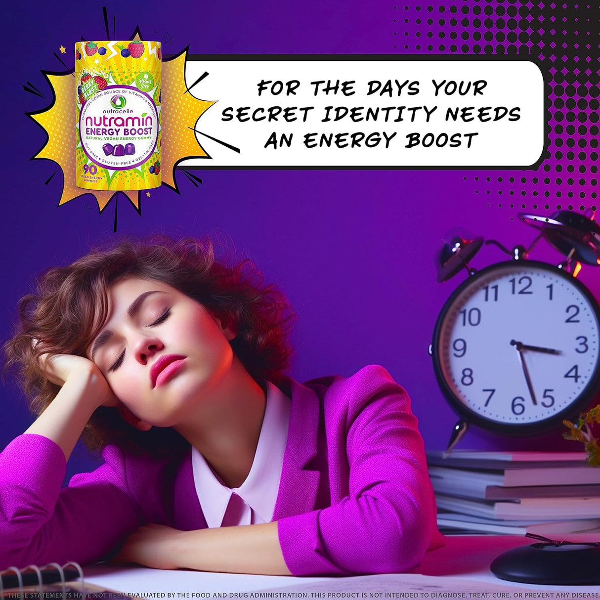 Suplementos de vitaminas Energy Boost sin café sin cafeína