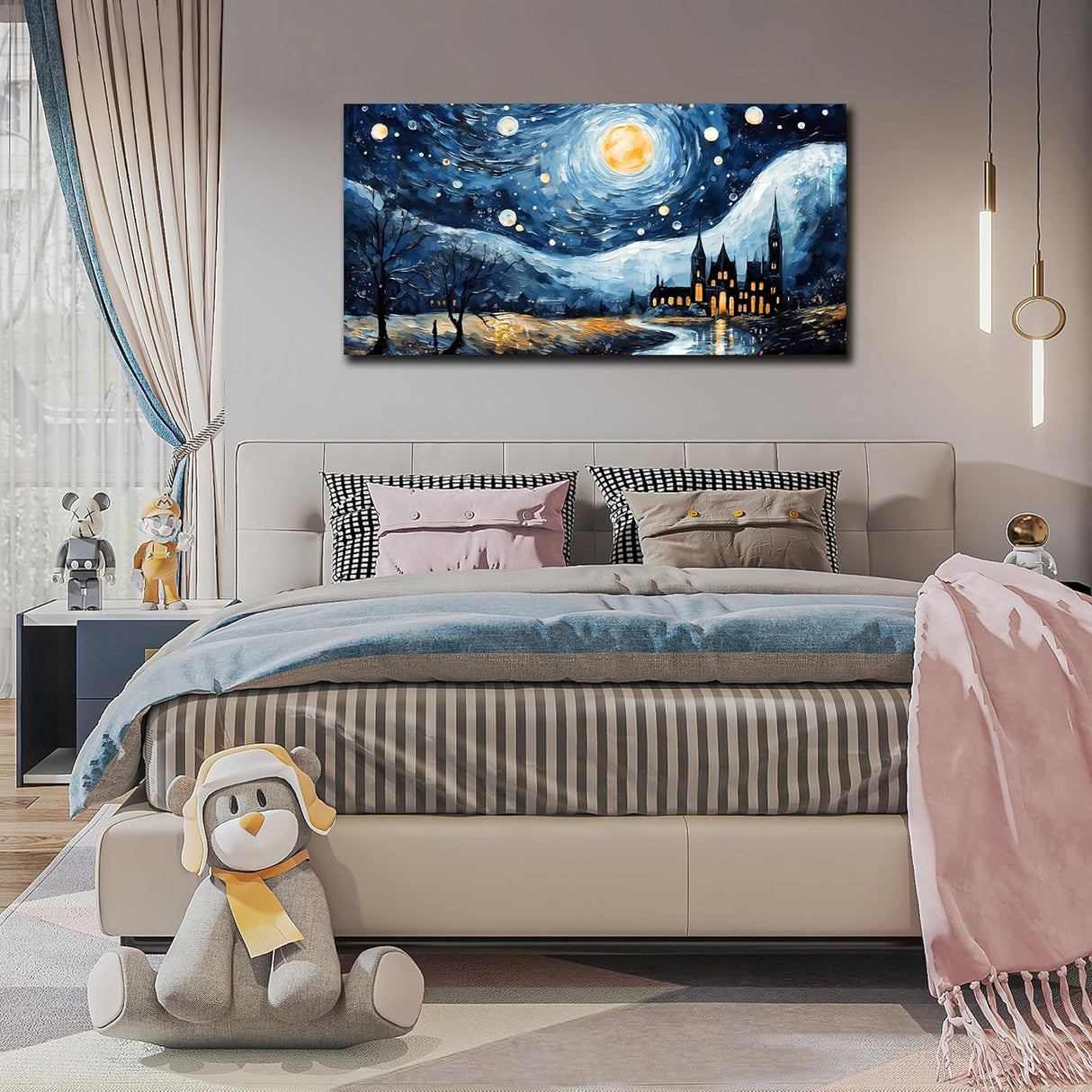 Lienzo grande de Van Gogh, Noche Estrellada, arte moderno para pared