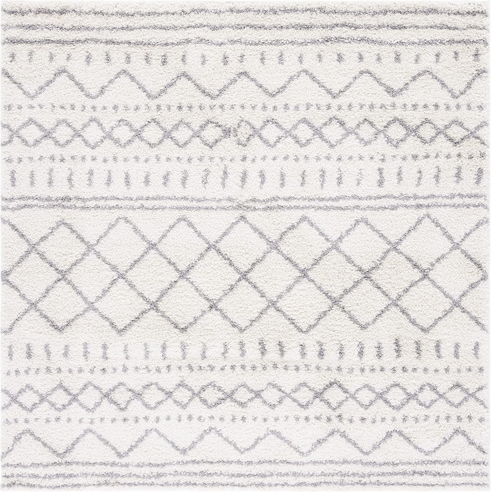 Alfombra Área Cuadrada, Diseño Marroquí, 1.6 Pulgadas, ASG741F-3SQ