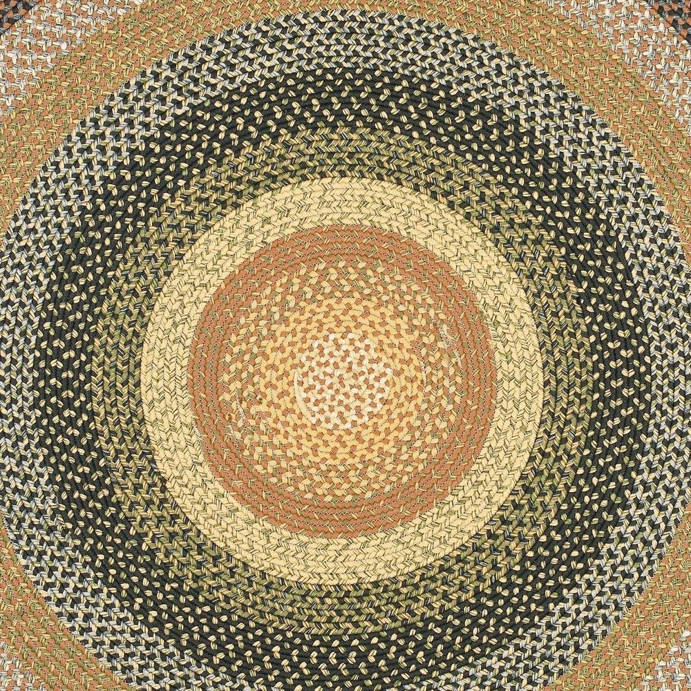 Alfombra redonda reversible de 4' colección trenzada BRD308A