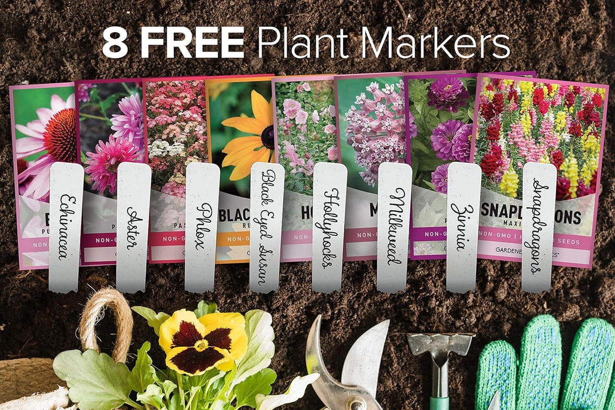 Semillas de Mariposa para Jardín, Gardeners Basics, 8 Variedades