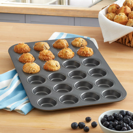 Mini molde para muffins antiadherentes de 24 tazas