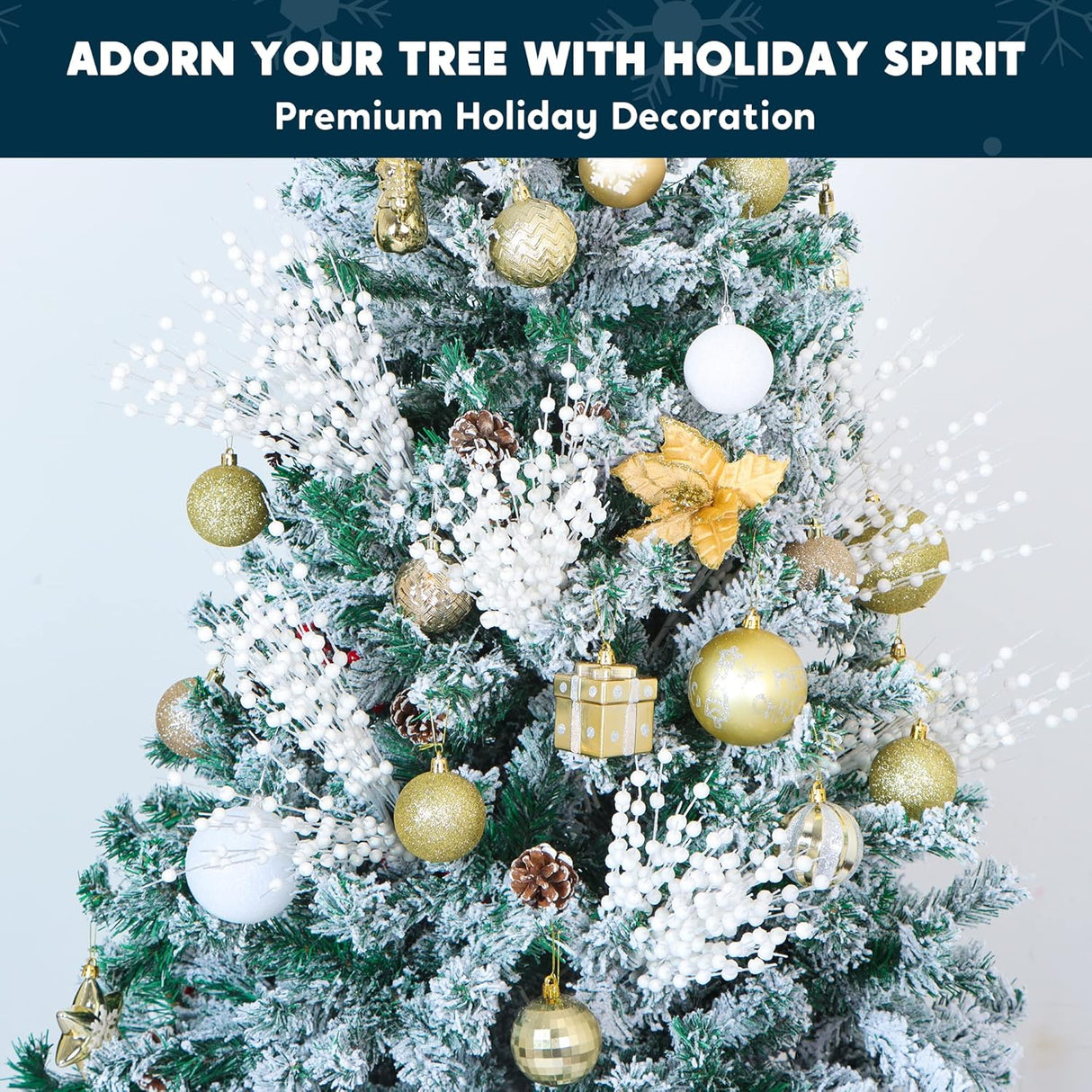 Ramas decorativas Joiedomi, 24 Pcs, para árbol de Navidad