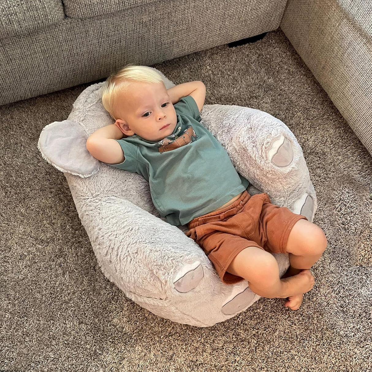 Silla de elefante para niños pequeños.Cuddo Buddies .