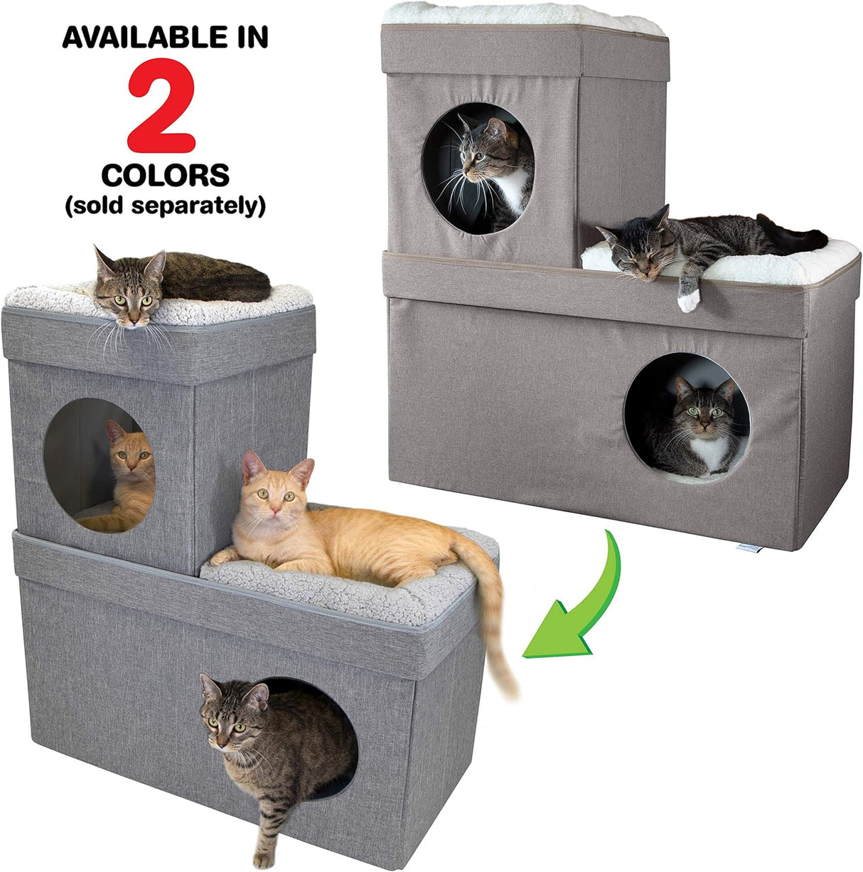 Condo para gatos Kitty City, apilable, cama pop-up, CM-10074