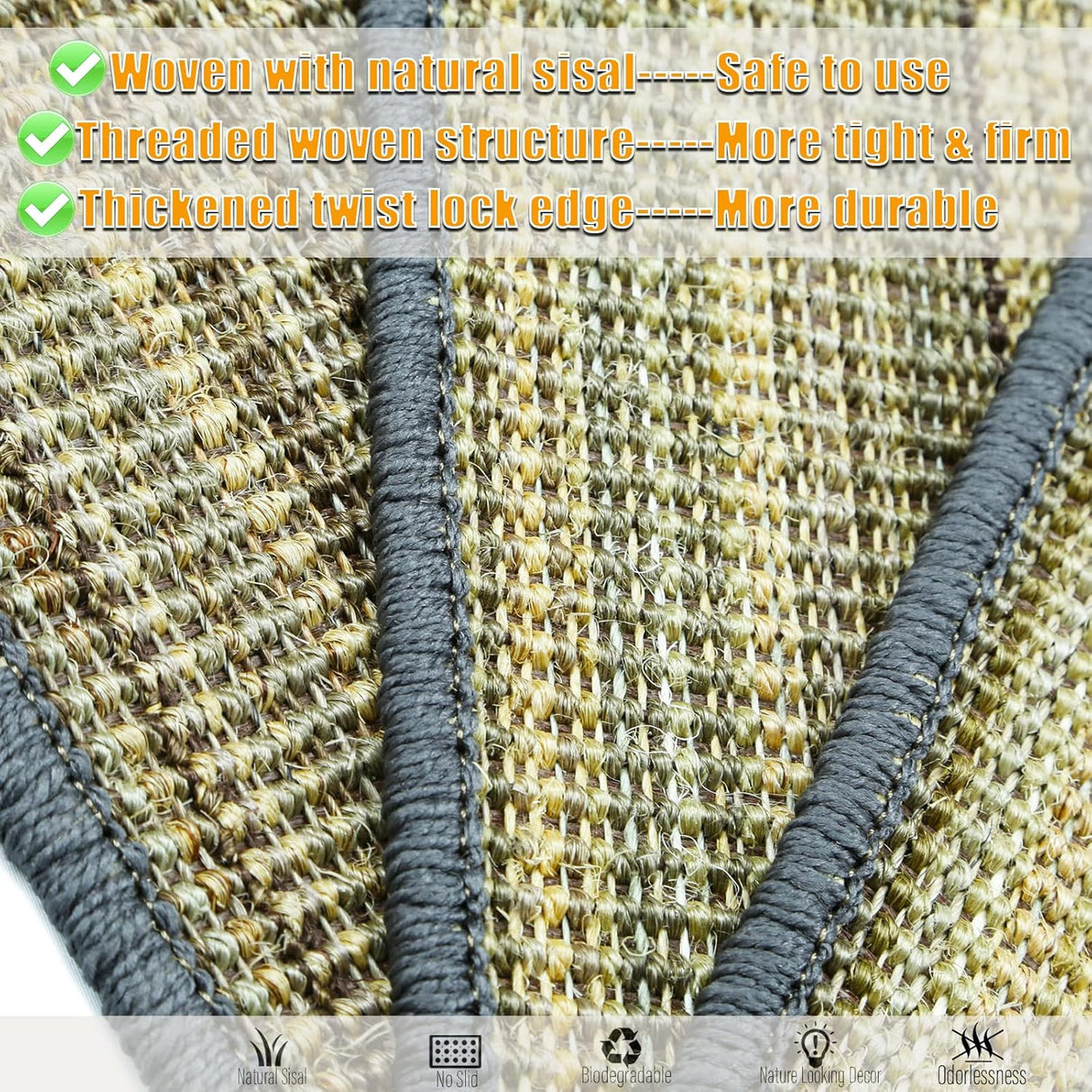 Tapete rascador para gatos de interior con cintas de velcro