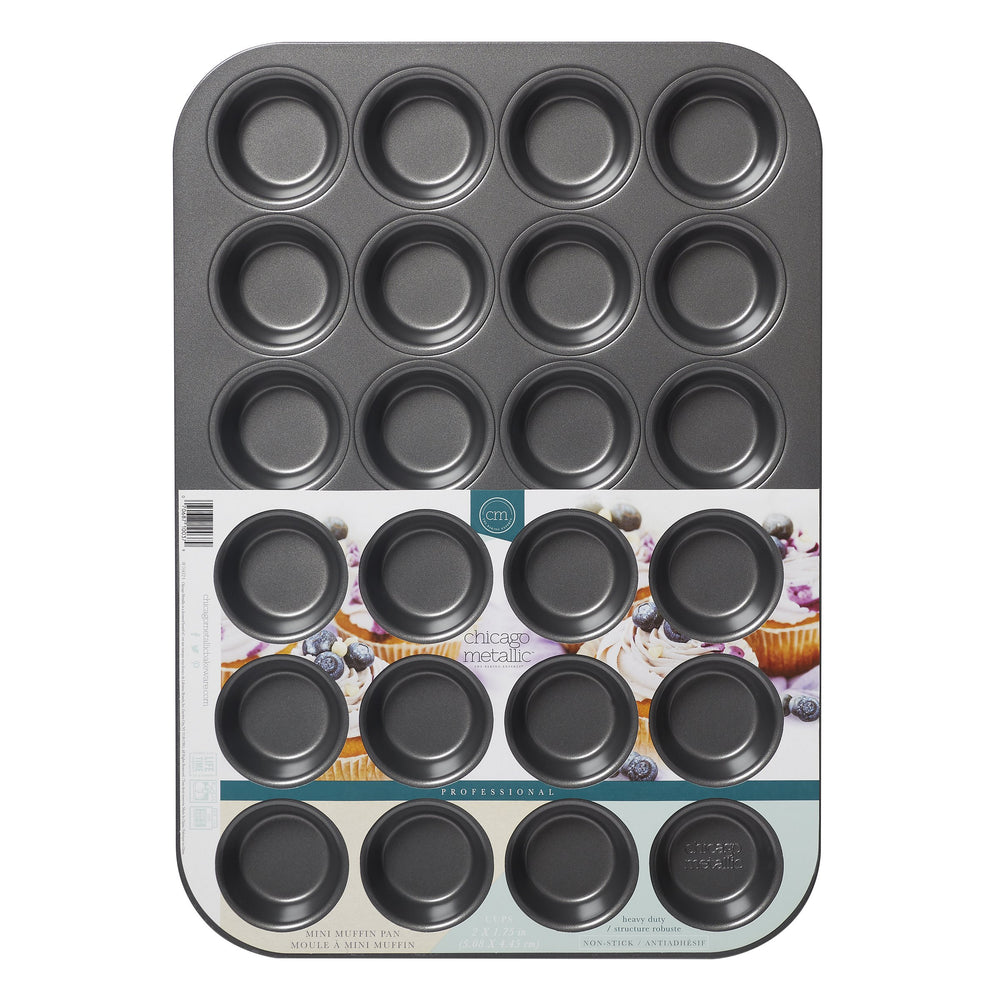 Mini molde para muffins antiadherentes de 24 tazas
