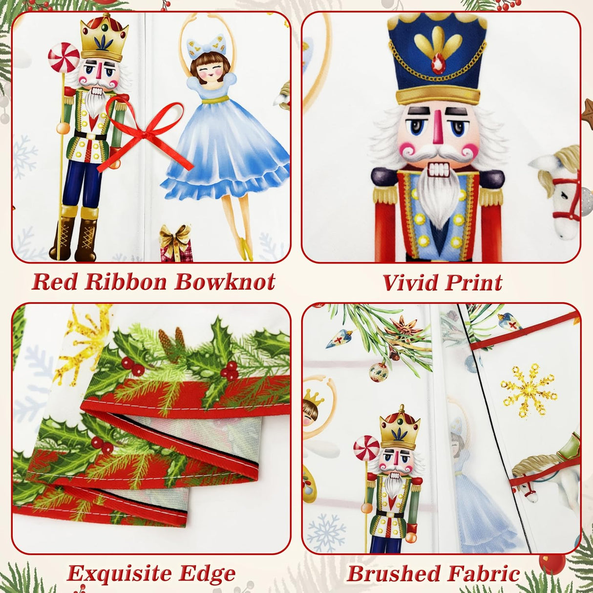 Funda de Árbol de Navidad 48, Nutcracker, Decoración Rústica